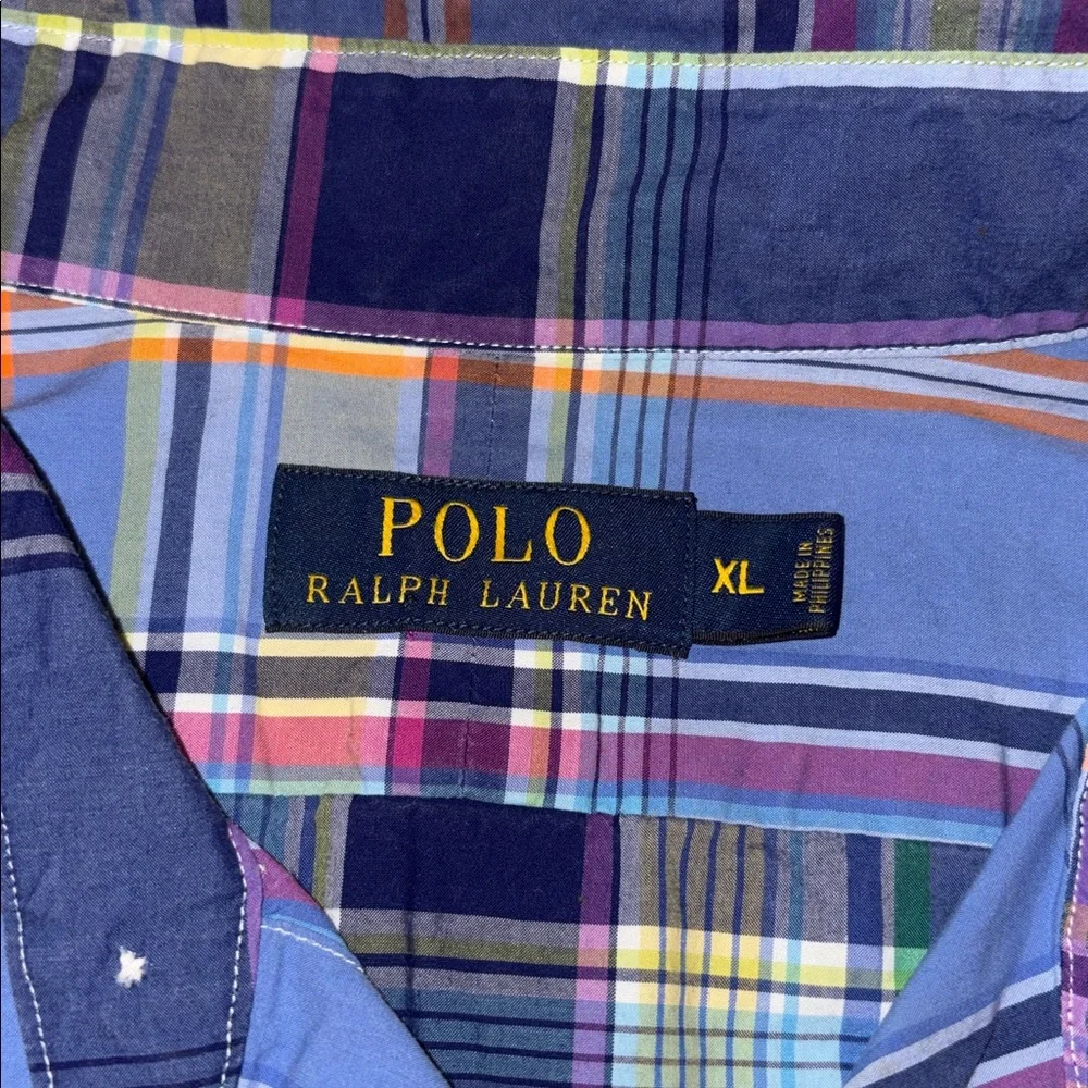 Polo by Ralph Lauren Men's XL Vibrant Blue Plaid Shirt